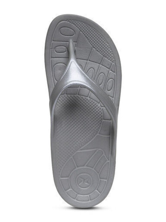 Aetrex Frauen Flip Flops in Gray Farbe