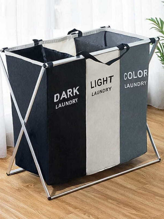 Laundry basket organiser Laundry basket three compartments 135l