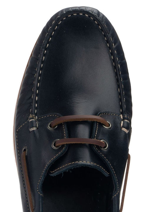 Leder Herren Mokassins in Blau Farbe