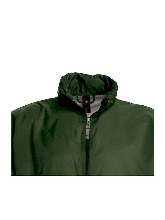 B&C JU800 Men's Jacket Windproof Green