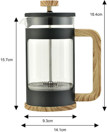 Klausberg Inox French Press Coffee Maker Brown 600ml