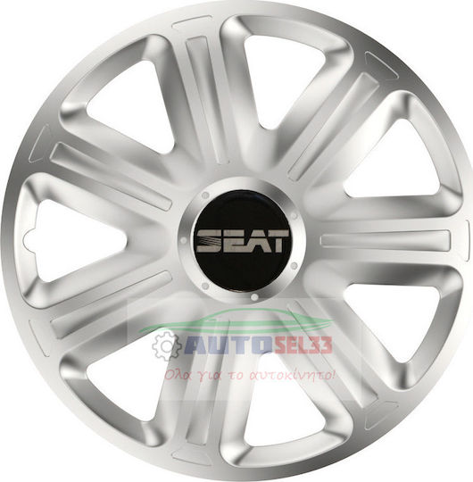Versaco Auto Radkappen Set Comfort 111044 mit Marke Sitz 4Stück 13" Silber