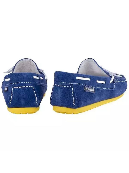 Kayak Boys Suede Slip-On Moccasins Blue