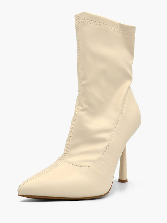 Joya Damen Knöchelstiefel Weiß