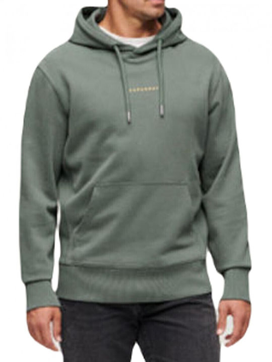 Code Surplus Logo Sweatshirt with Hood Balsam Green