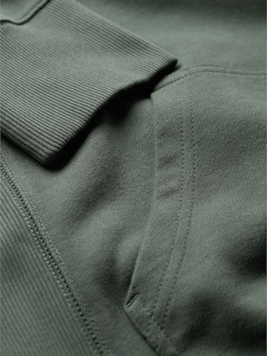 Code Surplus Logo Sweatshirt with Hood Balsam Green