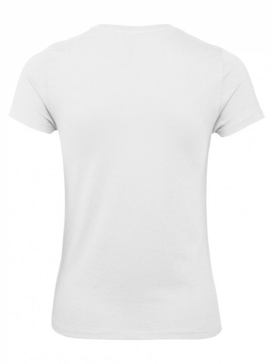 B&C Γυναικείο Διαφημιστικό T-shirt Κοντομάνικο σε Λευκό Χρώμα