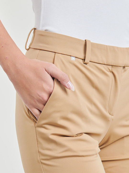 Women's Fabric Trousers Beige