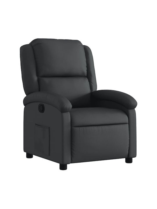 Фотьойл Relax С поставка за крака от Естествена Кожа Dark 71x86.5x99.5см