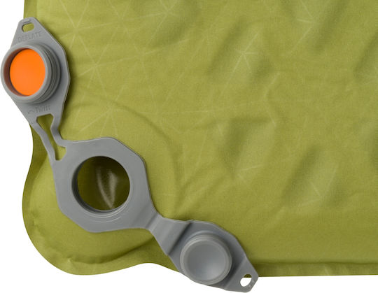 Sea to Summit Mat Self Inflating Rectangular Self-Inflating Single Camping Sleeping Mat 75x in Green color