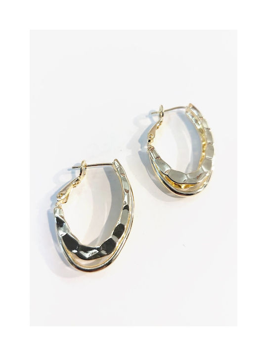 POH Earrings Hoops Gold Plated