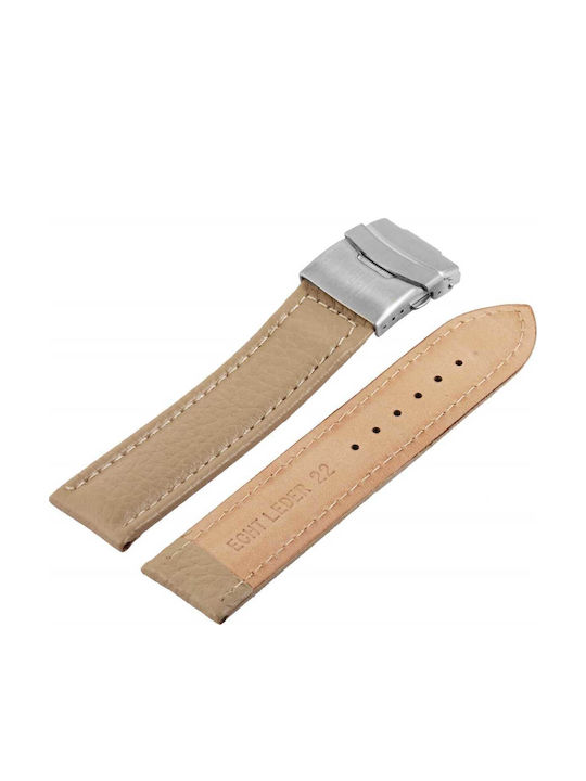 New Era Lederriemen Beige 24mm