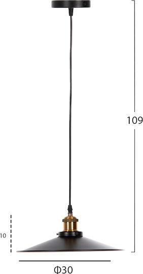 HomeMarkt Hängelampe Schwarz 30cm
