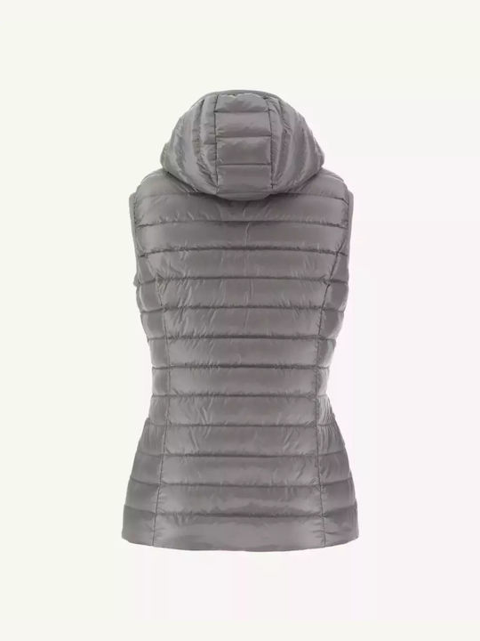 Just Over The Top Women's Short Puffer Jacket for Winter Gray