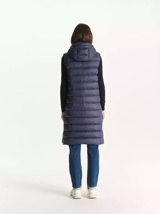 Just Over The Top Women's Short Puffer Jacket for Winter Navy Blue