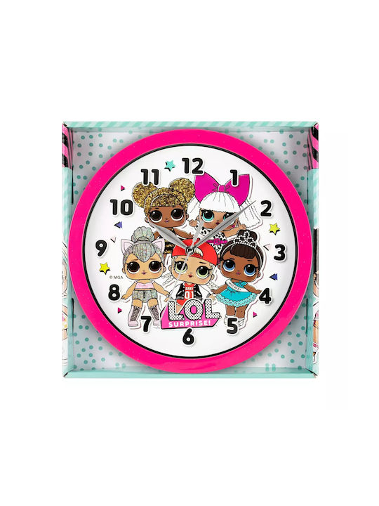 Disney Παιδικό Ρολόι Τοίχου Lol Pink 25εκ.