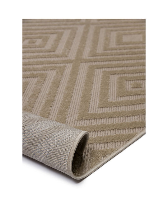 Viokarpet Valetta 6161a Set Modern Schlafzimmer-Teppichsets Synthetisch,Polyester/Cotton/Leather Beige 3Stück