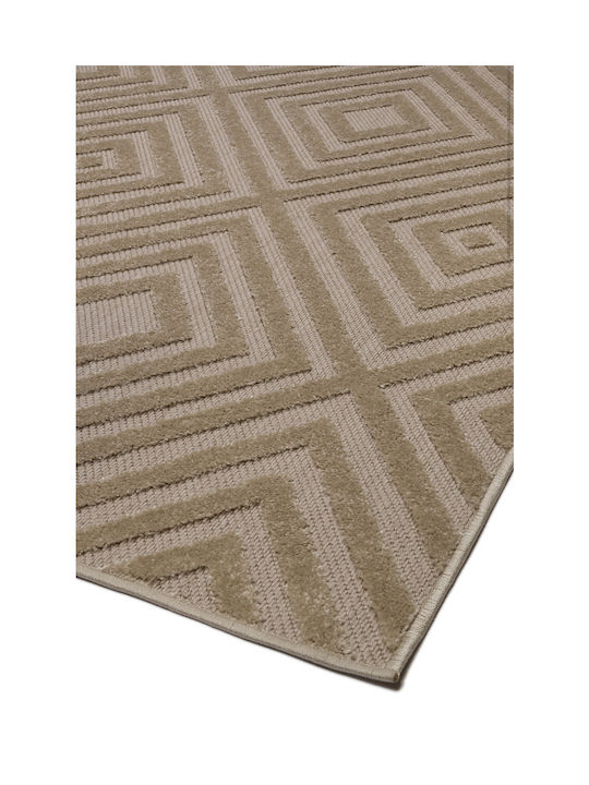 Viokarpet Valetta 6161a Set Modern Schlafzimmer-Teppichsets Synthetisch,Polyester/Cotton/Leather Beige 3Stück