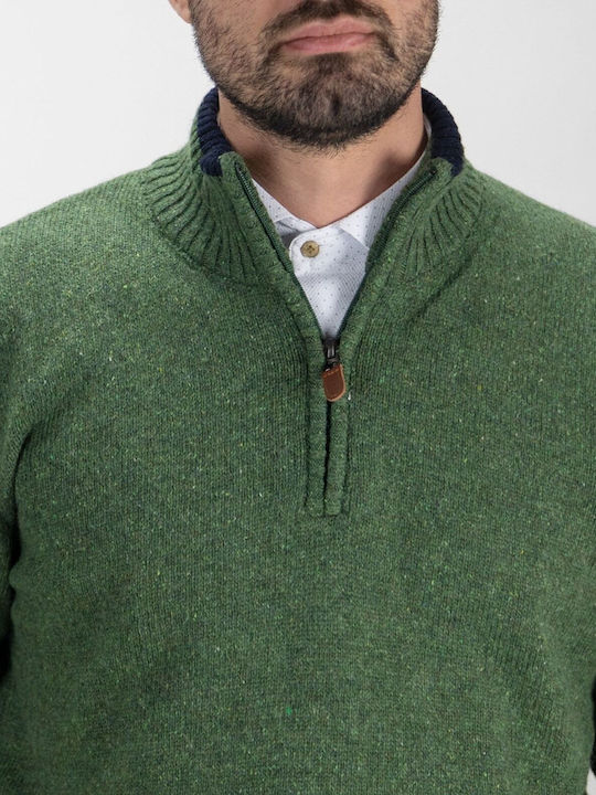 Machete Men's Long Sleeve Sweater with Zipper Green