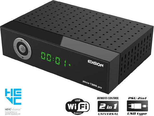 Edision Picco T265 Pro HD Ψηφιακός Δέκτης Mpeg-4 SD (480p) Σύνδεσεις SCART / HDMI / USB