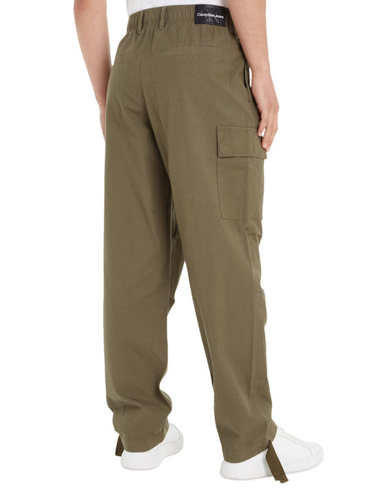 Calvin Klein Men's Trousers Cargo in Regular Fit Dusty Olive