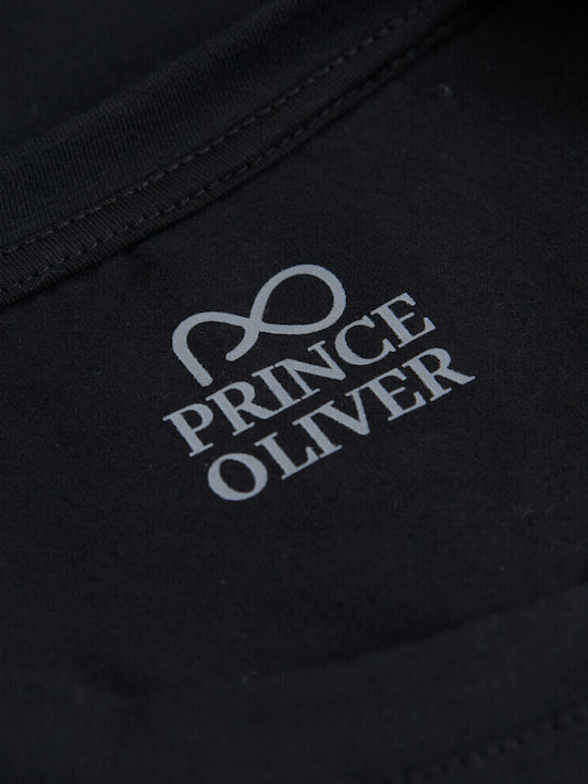 Prince Oliver Bluza Bărbătească cu Mânecă Lungă BLACK