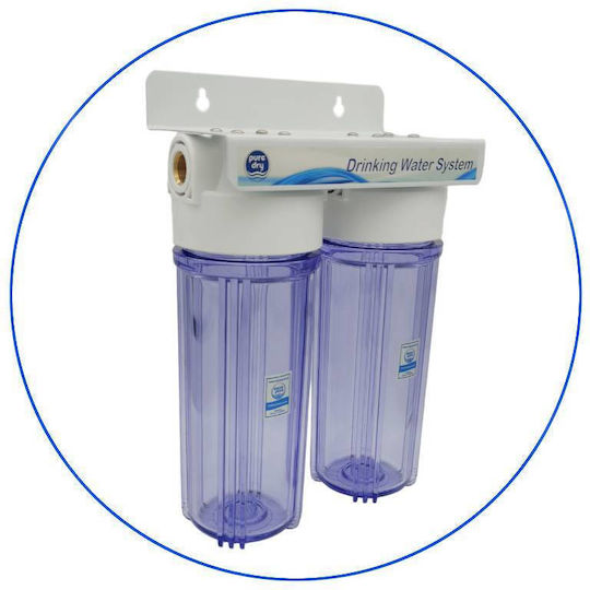 Puredry Water Filtration System Double Central Supply Micron ½" PDW-FH2 12C