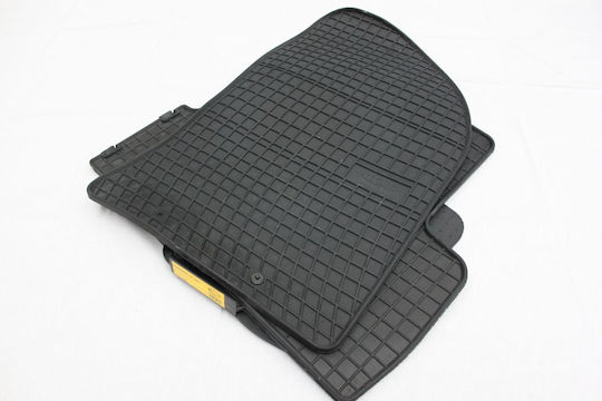 Refref Set of Front and Rear Mats 4pcs Tray Type for Dacia Lodgy 2012+ Black