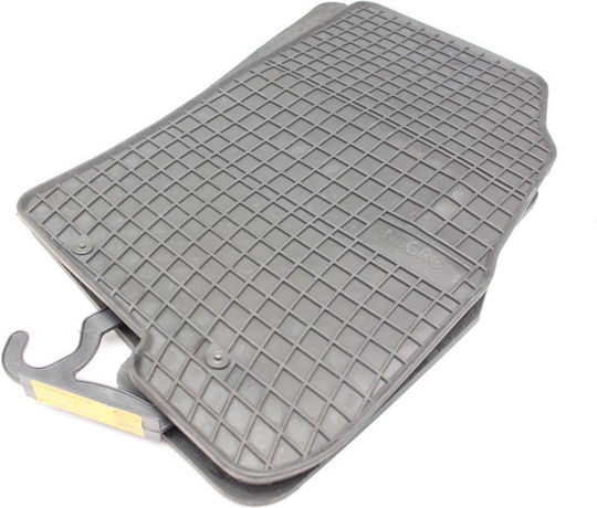 Refref Set of Front and Rear Mats 4pcs Tray Type for Fiat Grande Punto 2005+ Black