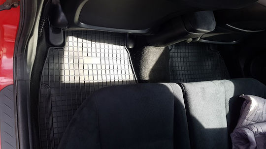 Refref Set of Front and Rear Mats 4pcs Tray Type for Honda Civic 2006-2012 Black