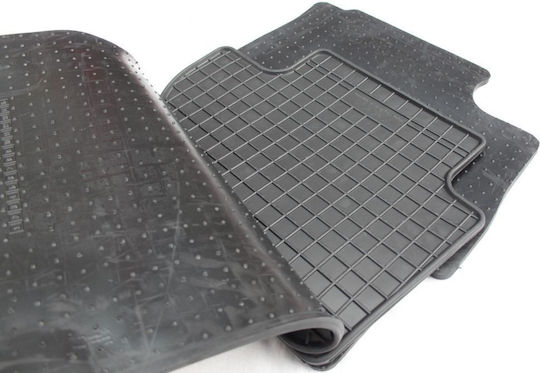 Refref Set of Front and Rear Mats 4pcs Tray Type for Ford Ka 2016+ Black