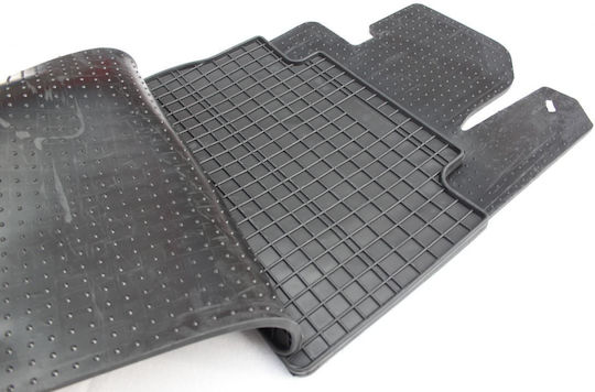 Refref Set of Front and Rear Mats 4pcs Tray Type for Kia Sorento 2012-2015 Black