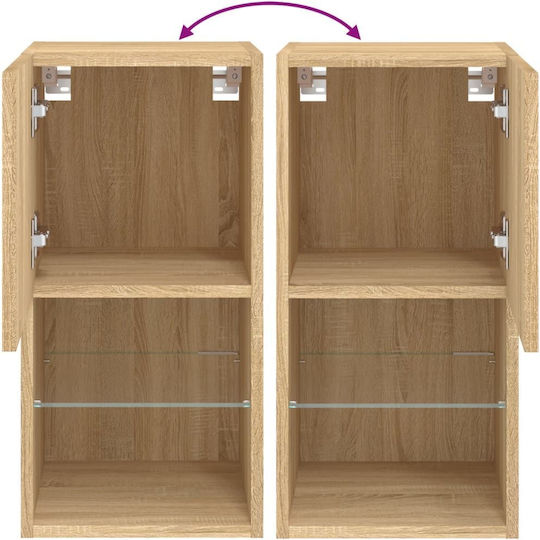 Cabinets Wall 2pcs 30.5x30x60cm Sonoma Oak Cabinets Wall 2pcs 30.5x30x60cm Sonoma Oak