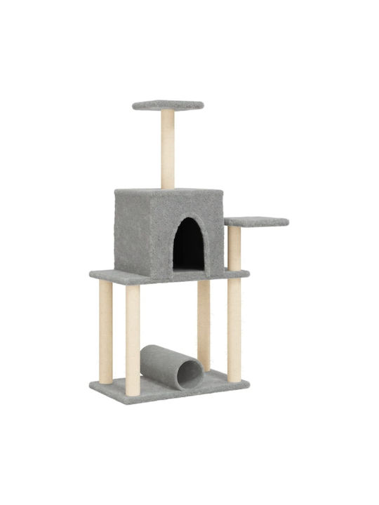 vidaXL Cat Scratching Post Cat Trees Gray 73.5x47.5x122cm.