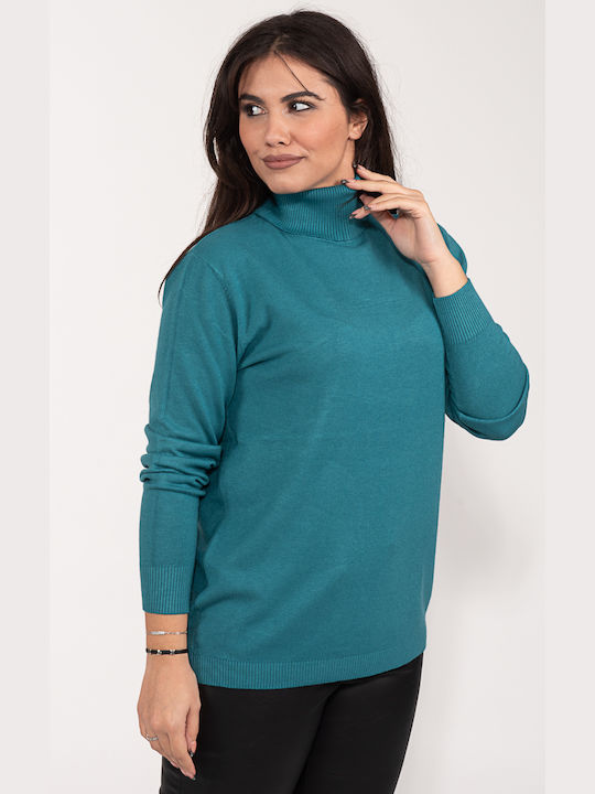 Korinas Fashion pentru Femei Bluză Mânecă lungă Guler cu guler înalt Benzină