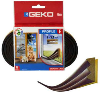 Geko Rubber Draft Stopper Window / Door in Brown Color 6mx0.9cm