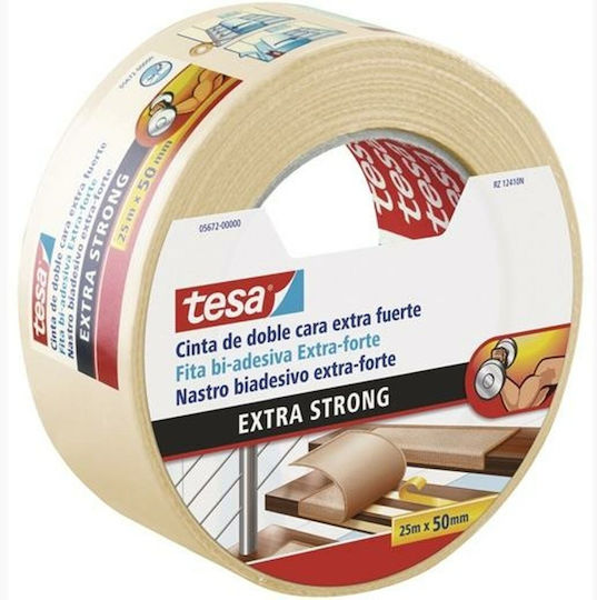 Tesa Extra Strong Selbstklebend Doppelseitiges Klebeband Transparent 50mmx25m 1Stück Tesa Extra Strong Selbstklebend Doppelseitiges Klebeband Transparent 50mmx25m 1Stück