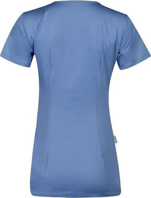 B-Well Ines Women's Blue Medical Blouse