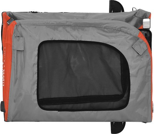 vidaXL Dog Carrying Orange Bicycle Trailer for 45kg Pets L134xW73xH68cm
