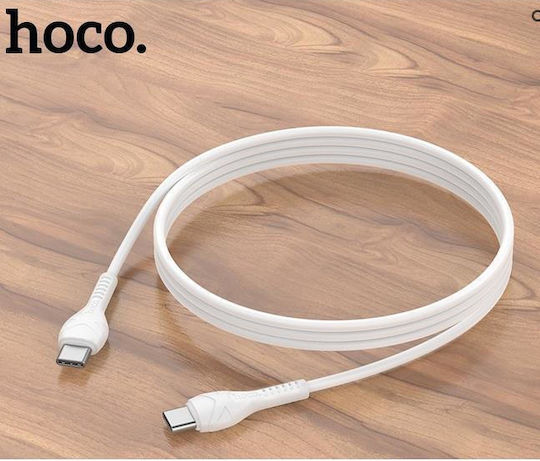 Hoco X37 USB 2.0 Cable USB-C male - USB-C 60W PD Λευκό 1m HC-X37TTWH