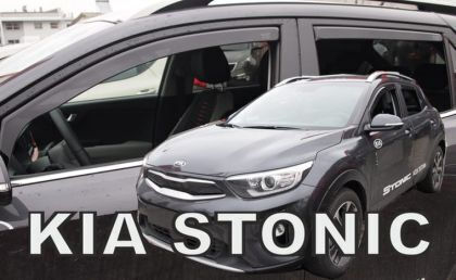 Set of Windbreakers Front and Rear Car Dark Fime for Kia Stonic 4pcs