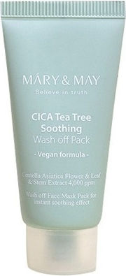 Mary & May Cica Teatree Soothing Wash Off Μάσκα Προσώπου 30gr