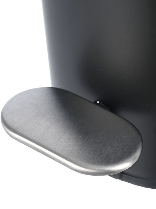 Estia Inox Bathroom Basket Soft Close 5lt Black Matt