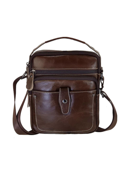 AC Leather Men's Bag Shoulder / Crossbody Brown