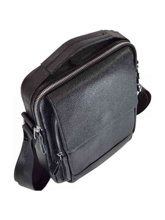 Piele Geantă pentru bărbați De umăr / tip crossbody Neagră