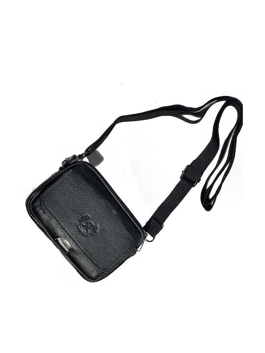 Piele Geantă pentru bărbați De umăr / tip crossbody Neagră