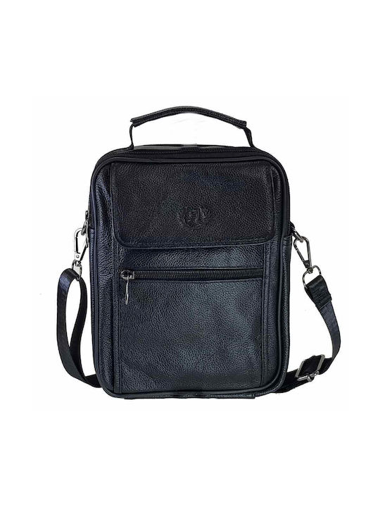 Herren Ledertasche Schulter / Crossbody Schwarz