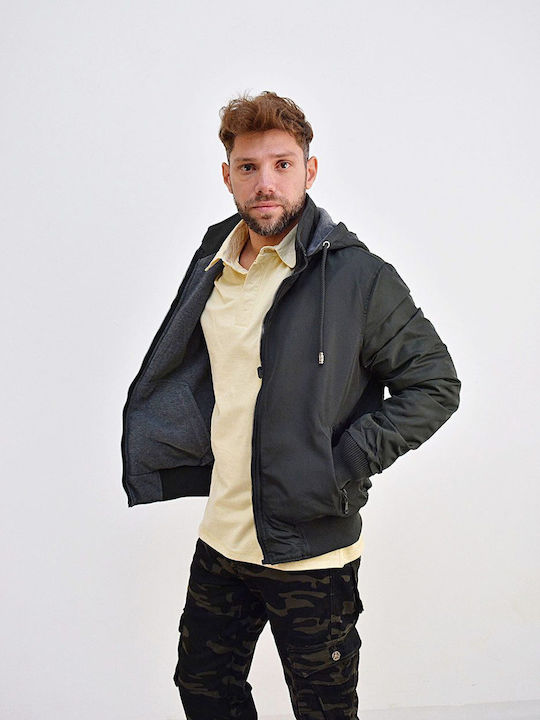 Beltipo Herren Winter Jacke Lässig Χακί-Γκρι