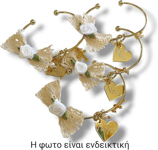 The Art of Beading Christening Charm Handcuff Metal White 1 Piece MARTYRIKA61A