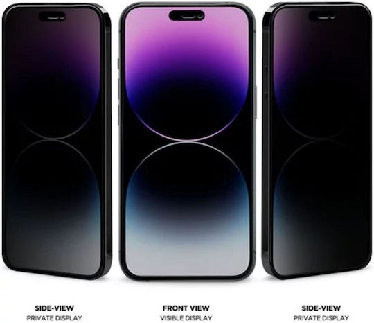 Eiger Glass 2.5D Full Face Tempered Glass Μαύρο (iPhone 15 Plus)